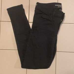 Navy super stretch jegging: short inseam